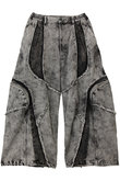 【UNISEX】デニム切り替えカーゴパンツ