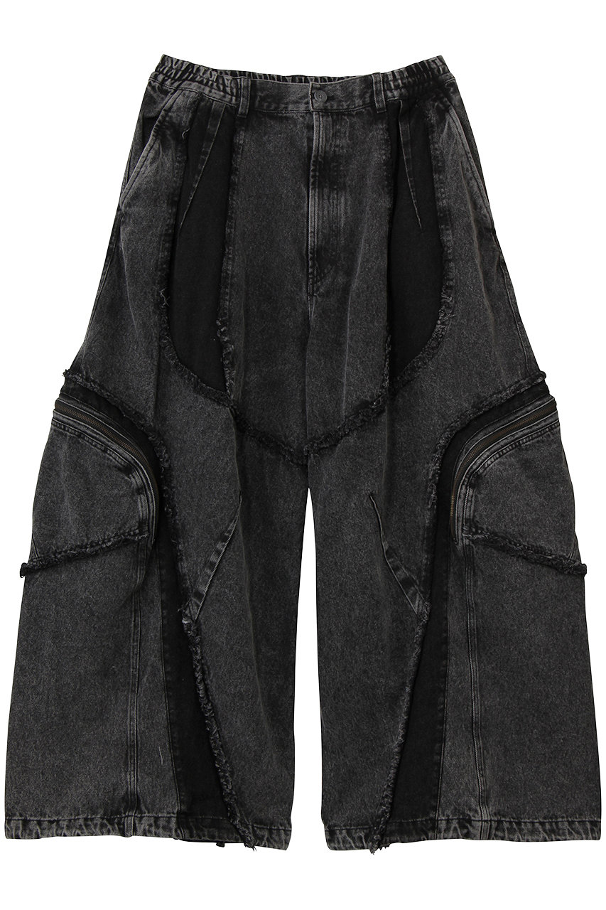 MAISON SPECIAL 【UNISEX】デニム切り替えカーゴパンツ (BLK(ブラック), 1) メゾンスペシャル ELLE SHOP