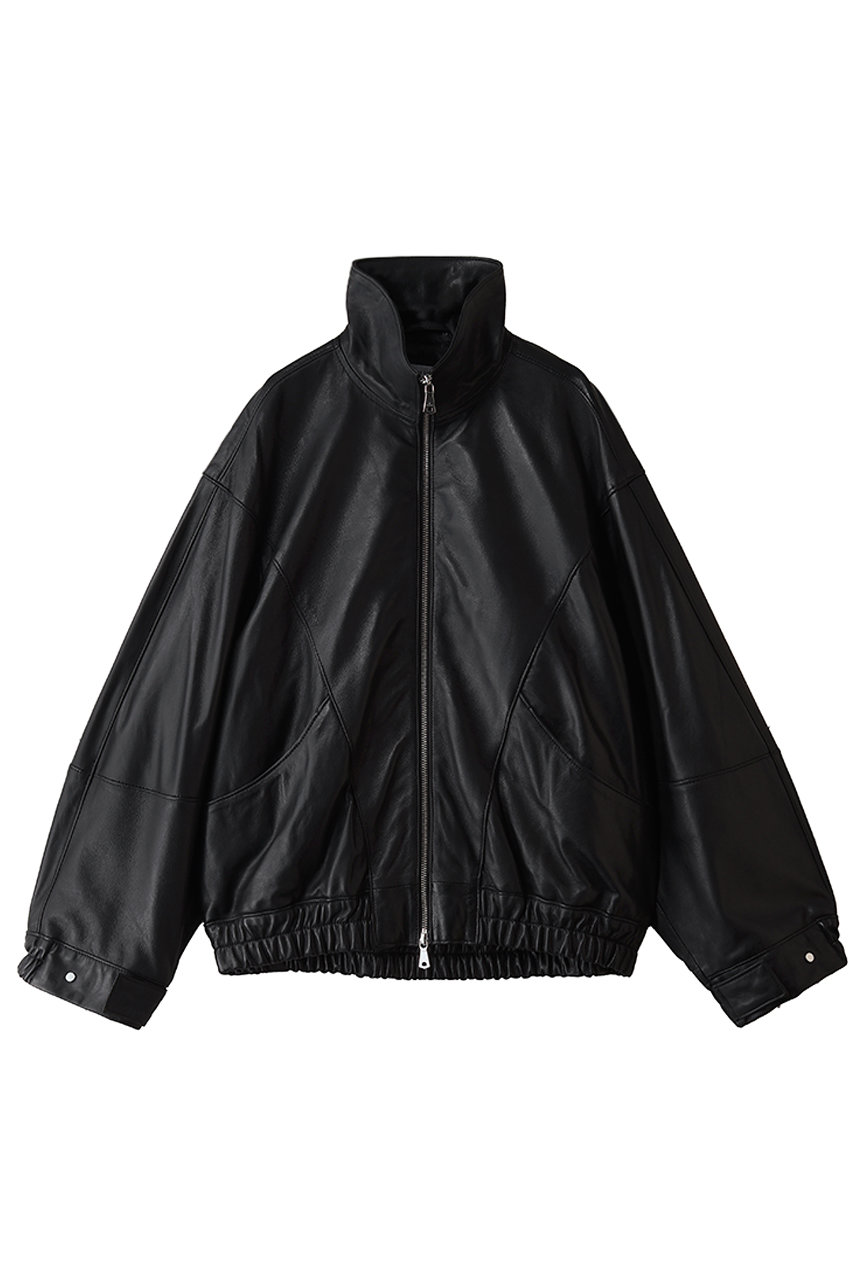 MAISON SPECIAL 【UNISEX】SHEEPレザースタンドブルゾン (BLK(ブラック), 2) メゾンスペシャル ELLE SHOP