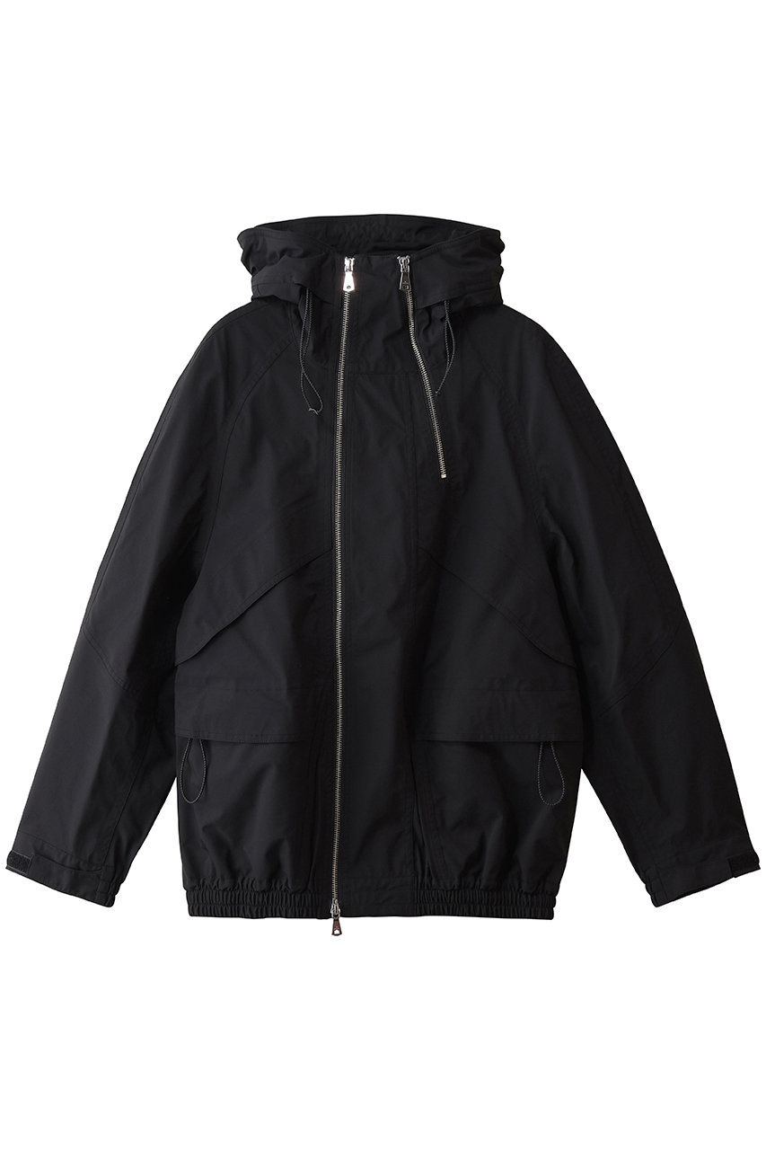 MAISON SPECIAL 【UNISEX】3LAYER アシンメトリーフロント マウンテンパーカー (BLK(ブラック), 1) メゾンスペシャル ELLE SHOP