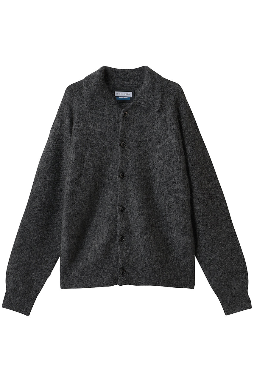 MAISON SPECIAL 【UNISEX】KIDモヘア 襟付きカーディガン (C.GRY(チャコールグレー), 2) メゾンスペシャル ELLE SHOP