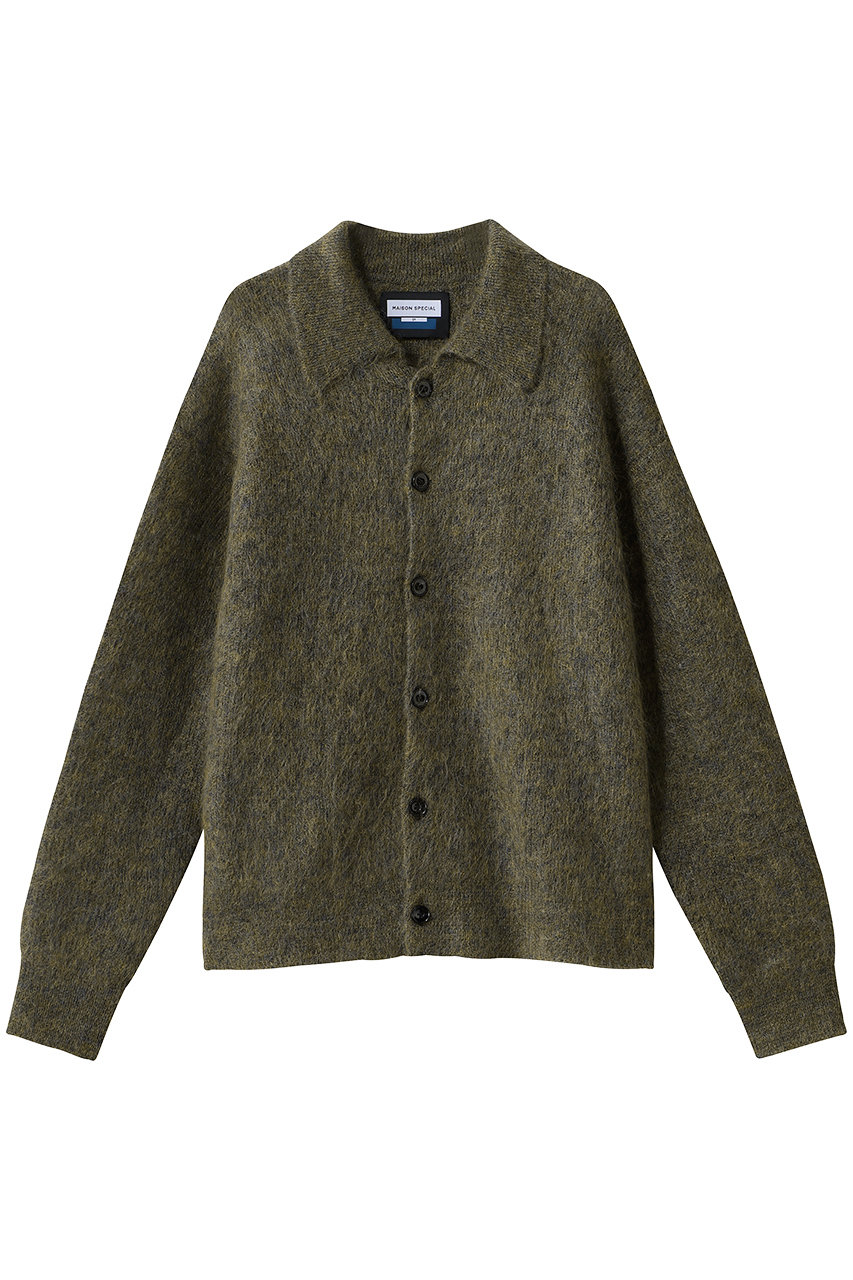 MAISON SPECIAL 【UNISEX】KIDモヘア 襟付きカーディガン (KHK(カーキ), 2) メゾンスペシャル ELLE SHOP
