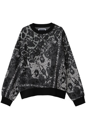 メゾンスペシャル/MAISON SPECIALの【UNISEX】ペイズリーJQD総柄クルーネックニット(110300/110301)