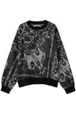 【UNISEX】ペイズリーJQD総柄クルーネックニット