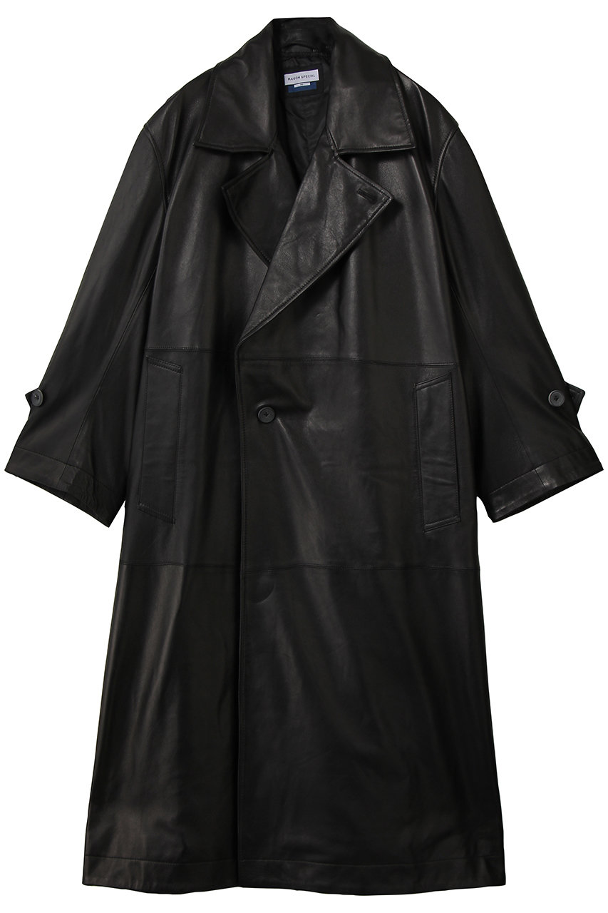 MAISON SPECIAL 【UNISEX】SHEEPレザーロングコート (BLK(ブラック), 1) メゾンスペシャル ELLE SHOP