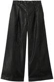 【UNISEX】アーティフィシャルレザーピンタックワイドパンツ