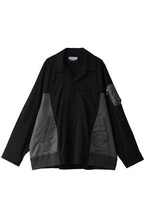 メゾンスペシャル/MAISON SPECIALの【UNISEX】ドッキングMA-1 L/Sシャツ(110400/110403)