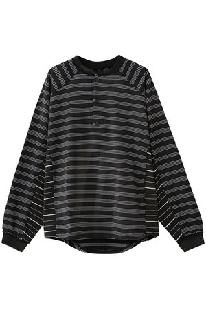 メゾンスペシャル/MAISON SPECIALの【UNISEX】フェードボーダー ドッキングヘンリーネックL/S TEE(110100/110103)