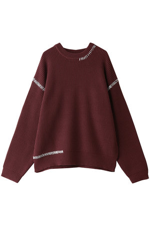 メゾンスペシャル/MAISON SPECIALの【UNISEX】ハンドステッチニット クルーネックPO(110300/110301)