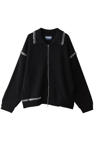 メゾンスペシャル/MAISON SPECIALの【UNISEX】ハンドステッチニット 襟付きZIPカーディガン(110300/110303)