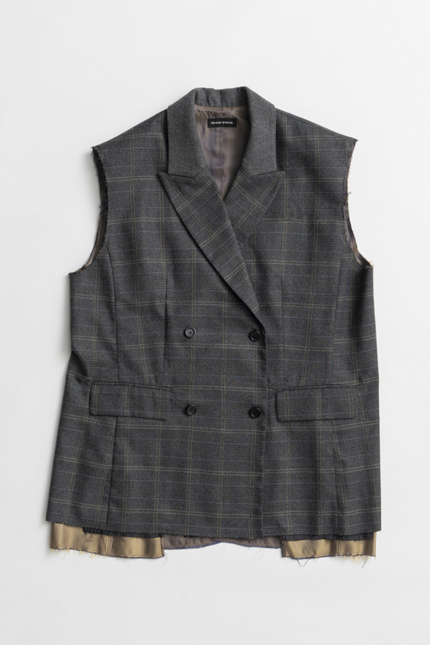 メゾンスペシャル/MAISON SPECIALの【予約販売】Classic Bicolor Oversized Vest/クラシックバイカラーオーバージレ(MLT1(マルチカラー)/21262115301)