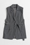 【予約販売】Belted Side-Open Vest/ベルテッドサイドオープンジレ メゾンスペシャル/MAISON SPECIAL GRY(グレー)