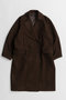 Super 140 Balloon Sleeve Wool Long Coat/スーパー140バルーンスリーブウールロングコート メゾンスペシャル/MAISON SPECIAL BRN(ブラウン)
