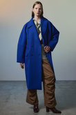Super 140 Balloon Sleeve Wool Long Coat/スーパー140バルーンスリーブウールロングコート