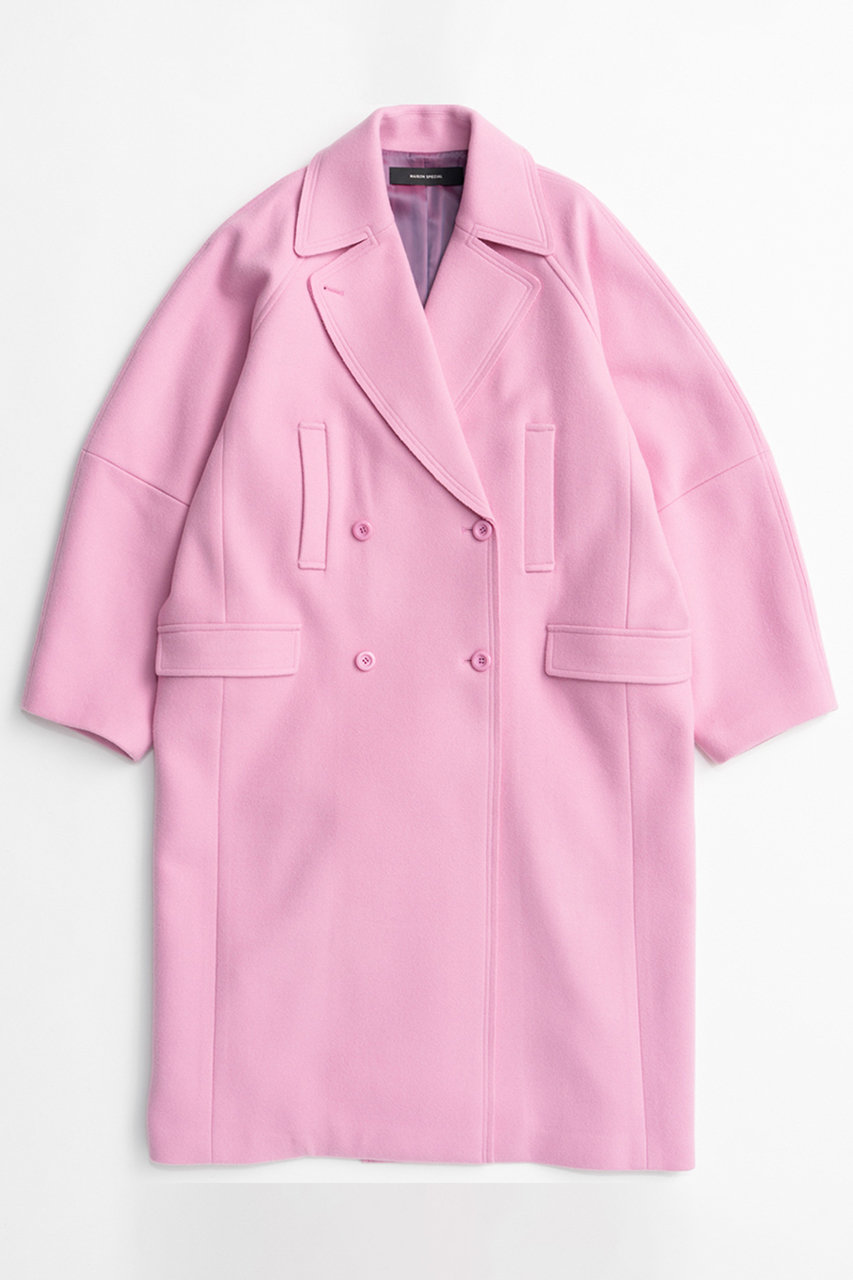 メゾンスペシャル/MAISON SPECIALのSuper 140 Balloon Sleeve Wool Long Coat/スーパー140バルーンスリーブウールロングコート(PNK(ピンク)/21262165301)