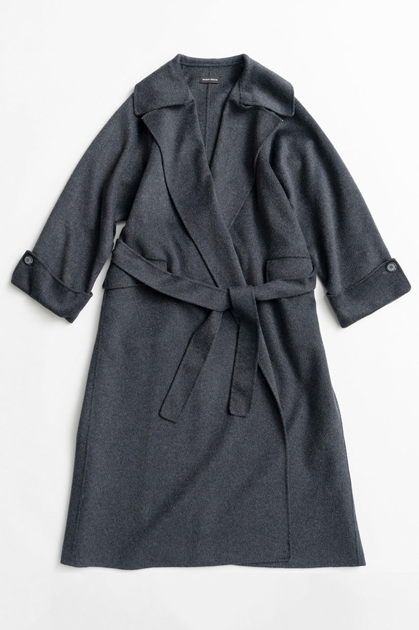 メゾンスペシャル/MAISON SPECIALの【予約販売】Cashmere Blend Double-Face Gown Coat/カシミヤブレンドリバーガウンコート(GRY(グレー)/21262165802)