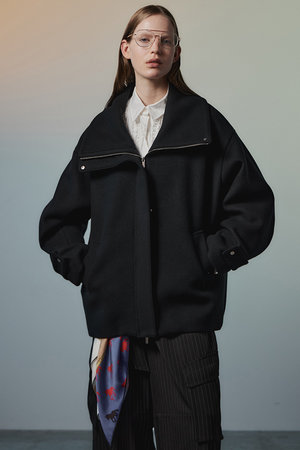 メゾンスペシャル/MAISON SPECIALの【予約販売】Oversized High-Neck Midi Coat/オーバーハイネックミディコート(110900/110903)