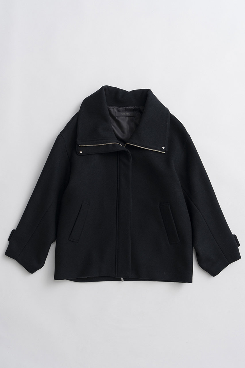 メゾンスペシャル/MAISON SPECIALの【予約販売】Oversized High-Neck Midi Coat/オーバーハイネックミディコート(BLK(ブラック)/21262166301)