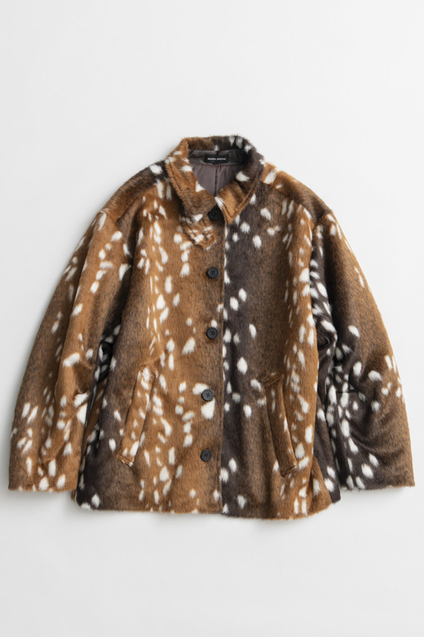 メゾンスペシャル/MAISON SPECIALの【予約販売】Fur Car Coat/ファーカーコート(MLT1(マルチカラー)/21262215201)