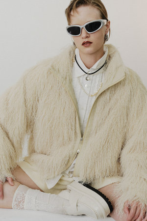 メゾンスペシャル/MAISON SPECIALの【予約販売】Feather High-Neck Blouson/フェザーハイネックブルゾン(110800/110802)