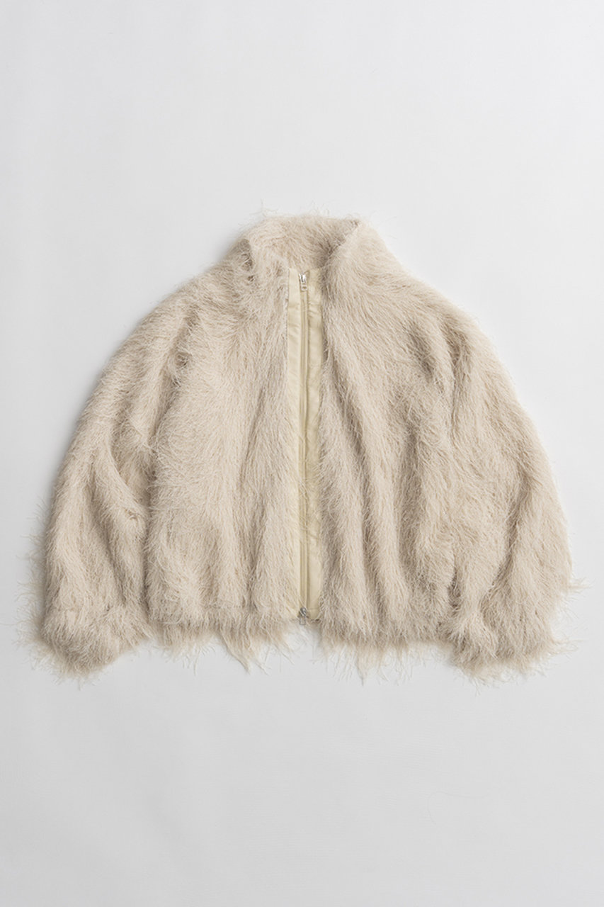 メゾンスペシャル/MAISON SPECIALの【予約販売】Feather High-Neck Blouson/フェザーハイネックブルゾン(IVR(アイボリー)/21262215202)