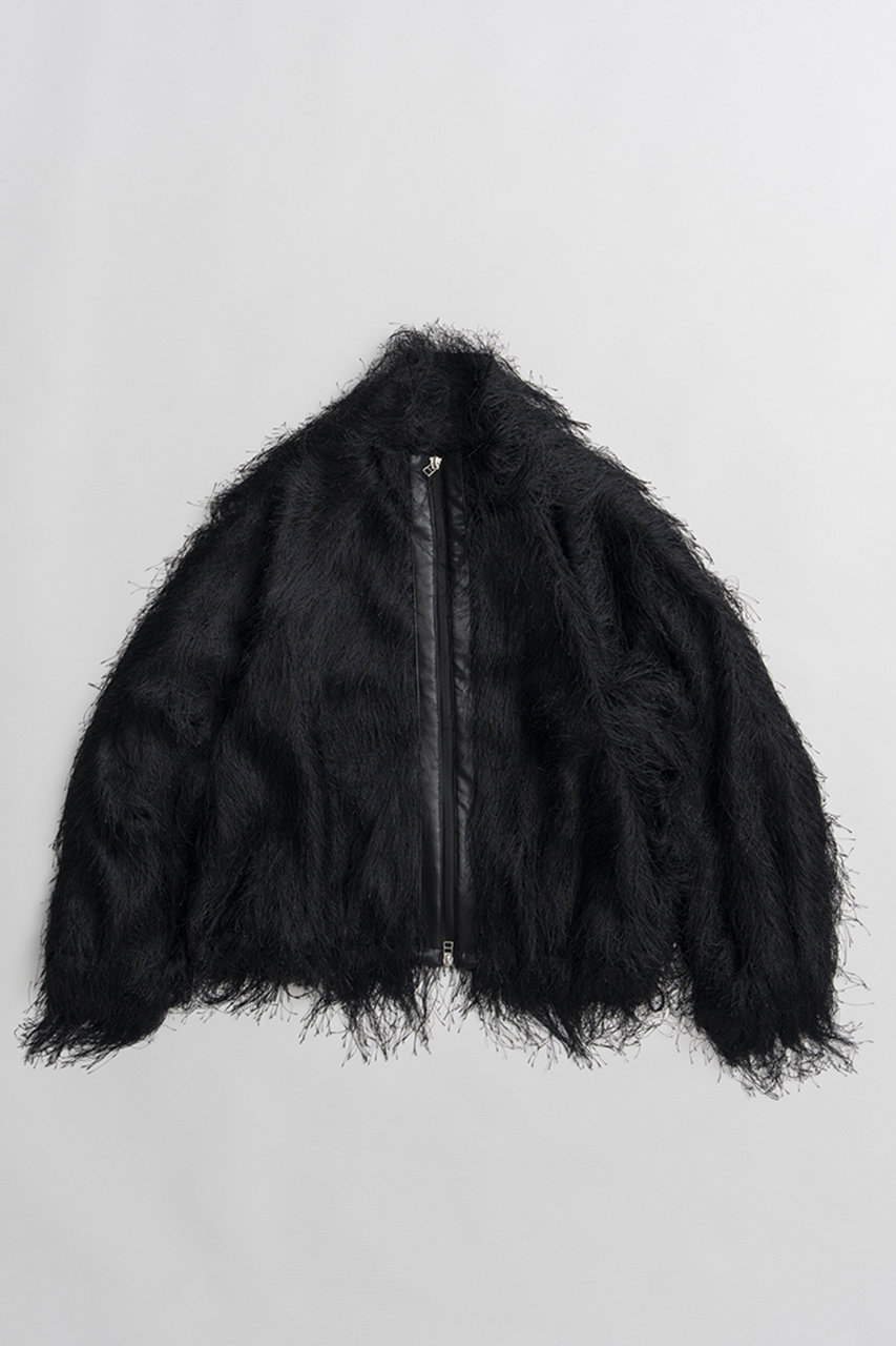メゾンスペシャル/MAISON SPECIALの【予約販売】Feather High-Neck Blouson/フェザーハイネックブルゾン(BLK(ブラック)/21262215202)