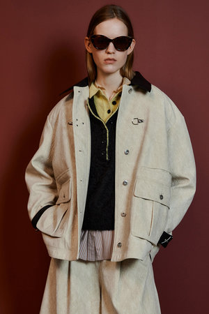 メゾンスペシャル/MAISON SPECIALの【予約販売】Haircalf-Like Utility Jacket/ハラコライクユーティリティージャケット(110800/110801)