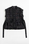 【予約販売】Belted Tweed Oversized Vest/ベルテッドツイードオーバージレ メゾンスペシャル/MAISON SPECIAL BLK(ブラック)