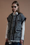 【予約販売】Belted Tweed Oversized Vest/ベルテッドツイードオーバージレ メゾンスペシャル/MAISON SPECIAL