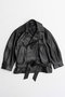 【予約販売】Leather Short Trench Coat/レザーショートトレンチコート メゾンスペシャル/MAISON SPECIAL BLK(ブラック)