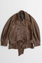 【予約販売】Leather Short Trench Coat/レザーショートトレンチコート メゾンスペシャル/MAISON SPECIAL BRN(ブラウン)