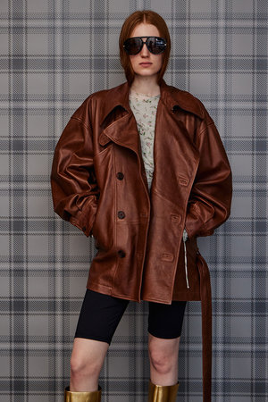 メゾンスペシャル/MAISON SPECIALの【予約販売】Leather Short Trench Coat/レザーショートトレンチコート(110900/110902)