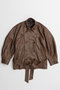 【予約販売】Leather Short Trench Coat/レザーショートトレンチコート メゾンスペシャル/MAISON SPECIAL
