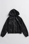 【予約販売】Faux Leather Hoodie Parka/フェイクレザーフーディパーカー メゾンスペシャル/MAISON SPECIAL BLK(ブラック)