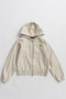 【予約販売】Faux Leather Hoodie Parka/フェイクレザーフーディパーカー メゾンスペシャル/MAISON SPECIAL IVR(アイボリー)