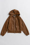 【予約販売】Faux Leather Hoodie Parka/フェイクレザーフーディパーカー メゾンスペシャル/MAISON SPECIAL CML(キャメル)