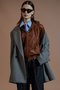 【予約販売】Faux Leather Hoodie Parka/フェイクレザーフーディパーカー メゾンスペシャル/MAISON SPECIAL