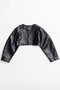 【予約販売】Faux Leather Short Jacket/フェイクレザーレザーショートジャケット メゾンスペシャル/MAISON SPECIAL BLK(ブラック)