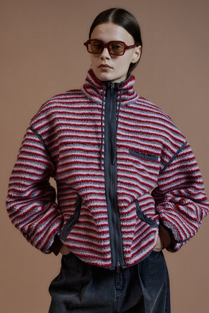 メゾンスペシャル/MAISON SPECIALの【予約販売】Multi-Fabric Boa Blouson/マルチファブリックボアブルゾン(110800/110802)