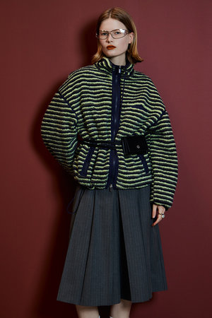 メゾンスペシャル/MAISON SPECIALの【予約販売】Multi-Fabric Boa Blouson/マルチファブリックボアブルゾン(110800/110802)