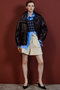 【予約販売】Oversized Stand Collar Leather Blouson/オーバースタンドカラーレザーブルゾン メゾンスペシャル/MAISON SPECIAL