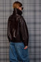 【予約販売】Oversized Stand Collar Leather Blouson/オーバースタンドカラーレザーブルゾン メゾンスペシャル/MAISON SPECIAL