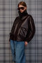 【予約販売】Oversized Stand Collar Leather Blouson/オーバースタンドカラーレザーブルゾン メゾンスペシャル/MAISON SPECIAL