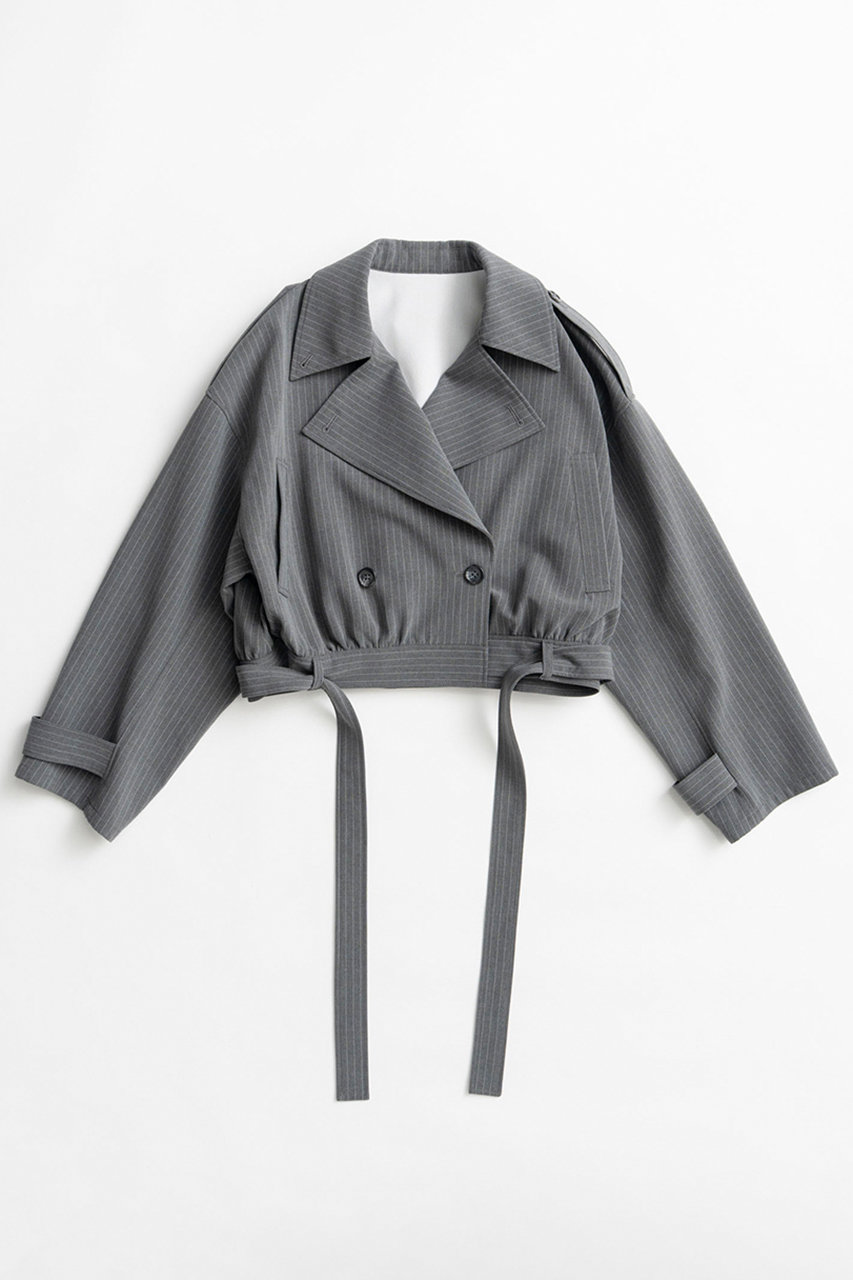 メゾンスペシャル/MAISON SPECIALの【予約販売】Suiting Short Trench Coat/スーチングショートトレンチ(GRY(グレー)/21262216303)