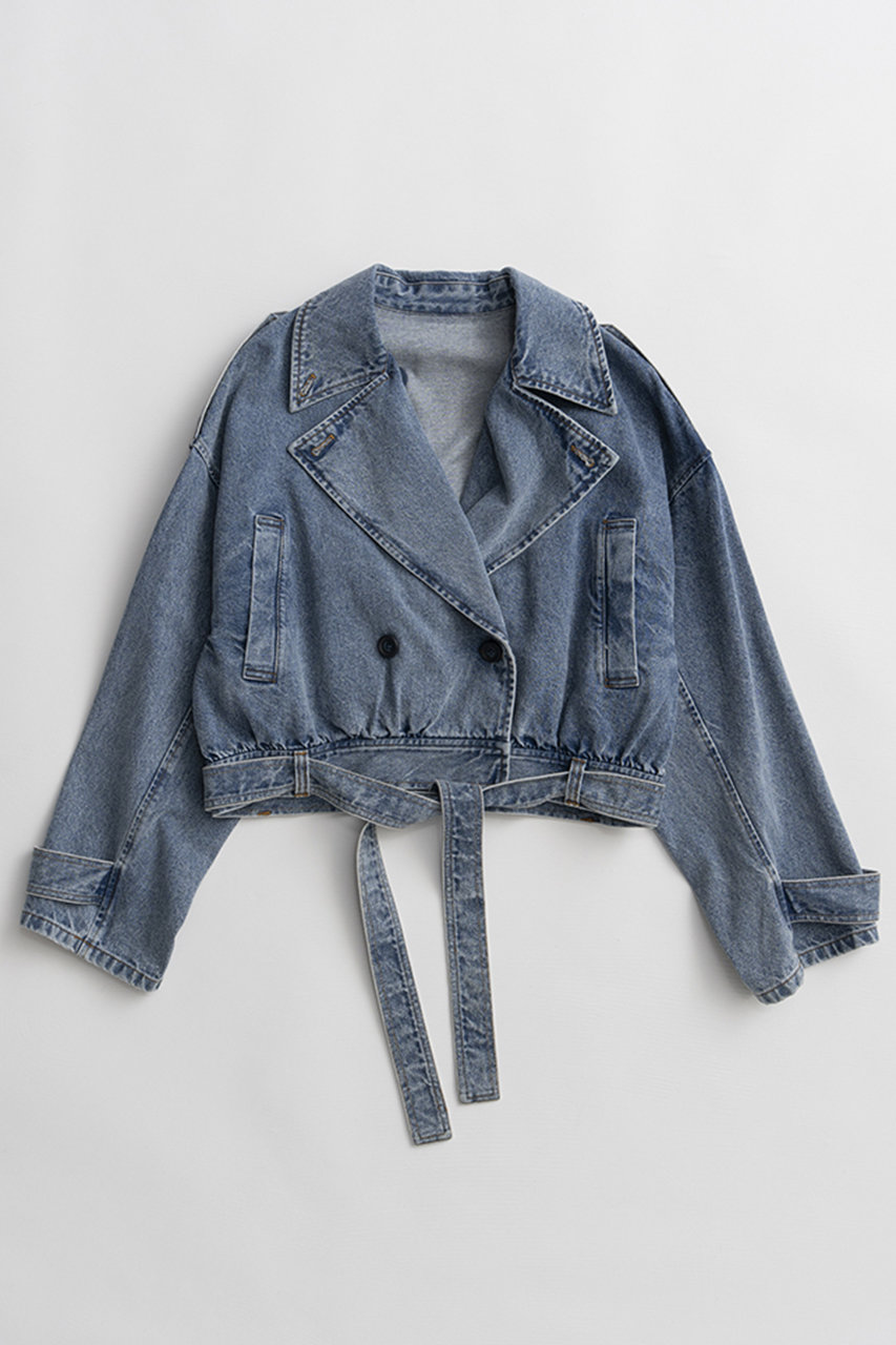 メゾンスペシャル/MAISON SPECIALの【予約販売】Denim Short Trench Coat/デニムショートトレンチ(BLU(ブルー)/21262216304)