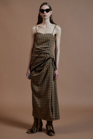 メゾンスペシャル/MAISON SPECIALの【予約販売】Drape Dress with Babushka/バブーシュカ付キドレープワンピース(110500/110503)