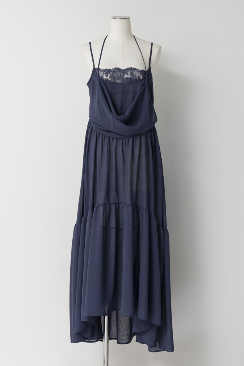 メゾンスペシャル/MAISON SPECIALのChiffon Lace Camisole Dress/シフォンレースキャミワンピース(NVY(ネイビー)/21262265801)