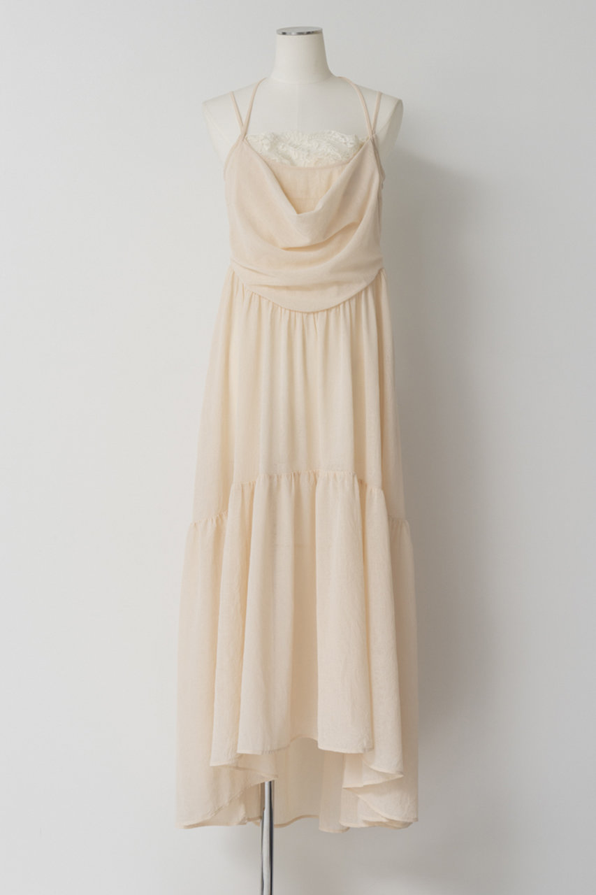 メゾンスペシャル/MAISON SPECIALのChiffon Lace Camisole Dress/シフォンレースキャミワンピース(BGE(ベージュ)/21262265801)