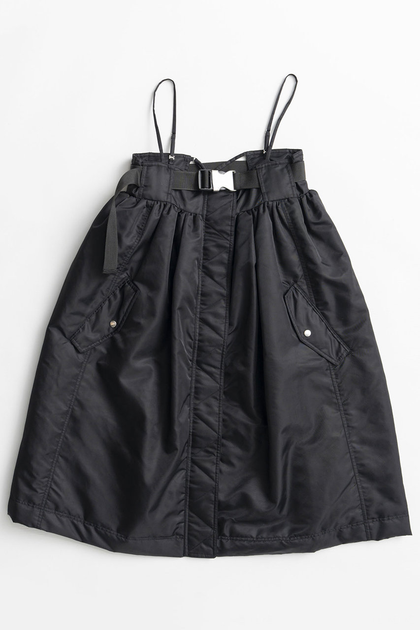 メゾンスペシャル/MAISON SPECIALの2WAY MA-1-Like Military Mini Dress/2WAYMA-1ライクミリタリーミニワンピース(BLK(ブラック)/21262266002)