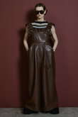 Faux Leather Frill Rompers/フェイクレザーフリルロンパース